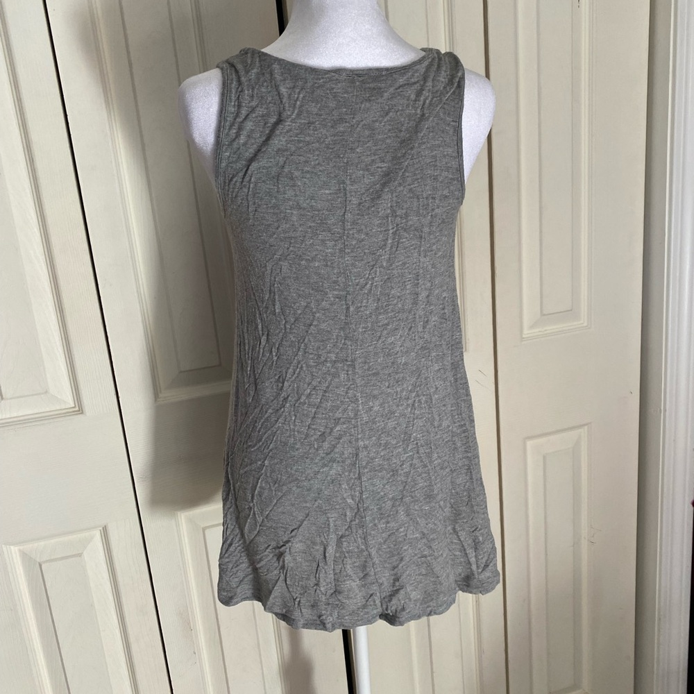 Y2K Pretty Good Gray Ruffled Tank Top - Picture 3 of 4